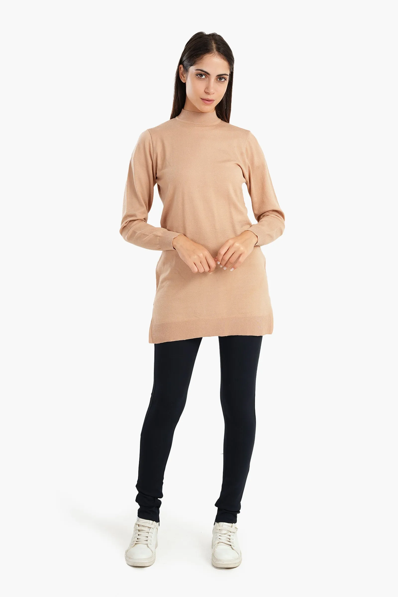 Pullover with High Neck