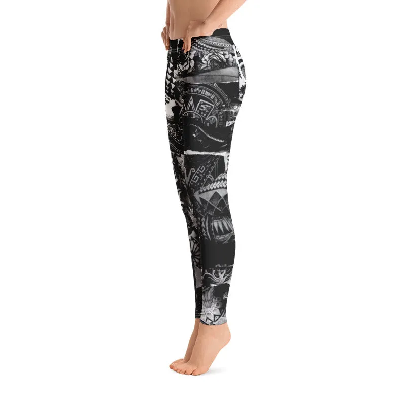 "Tattoo B&W" Leggings