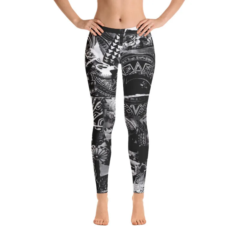 "Tattoo B&W" Leggings