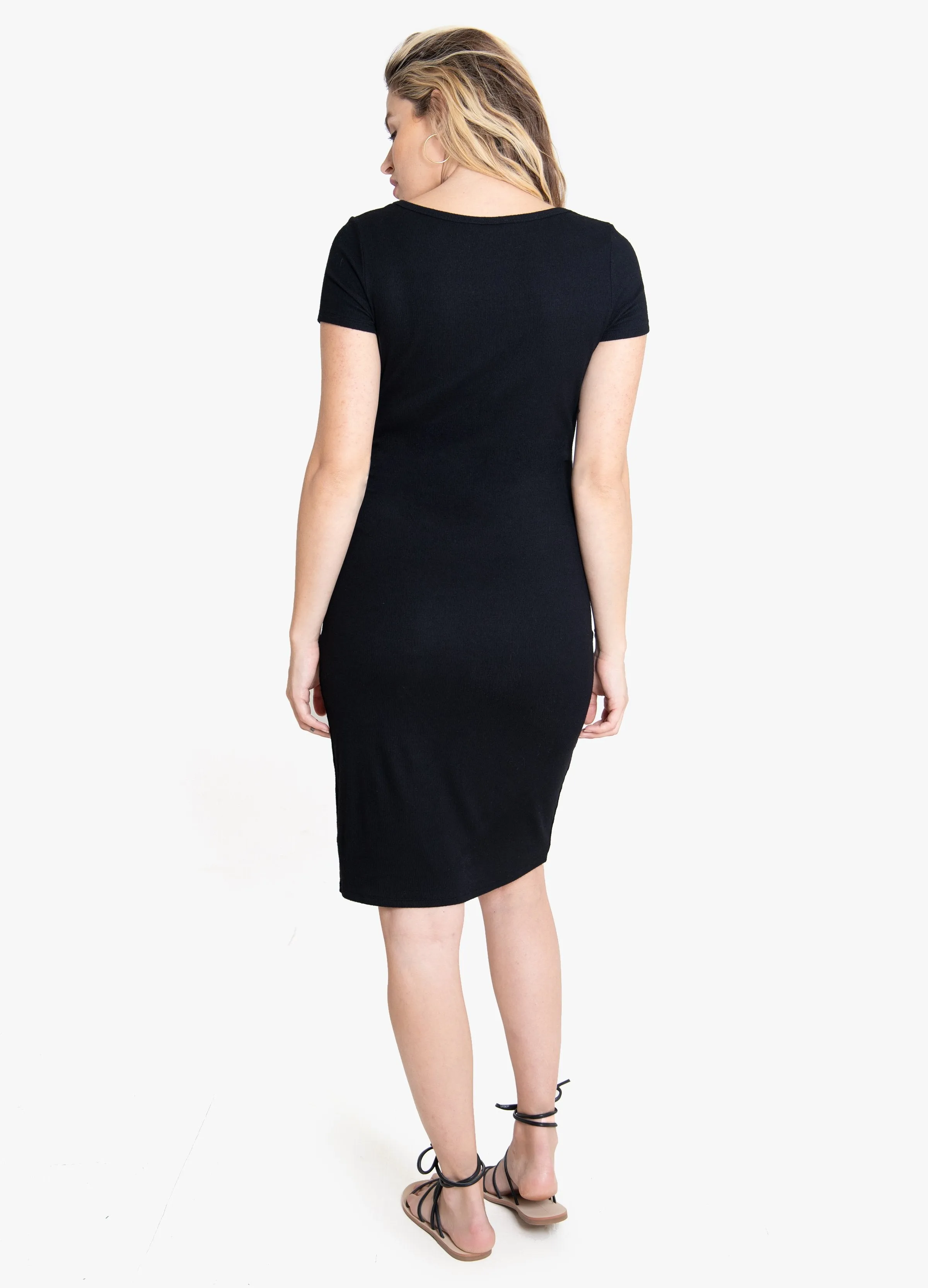 Rib T-Shirt Maternity Dress