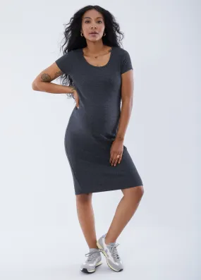 Rib T-Shirt Maternity Dress