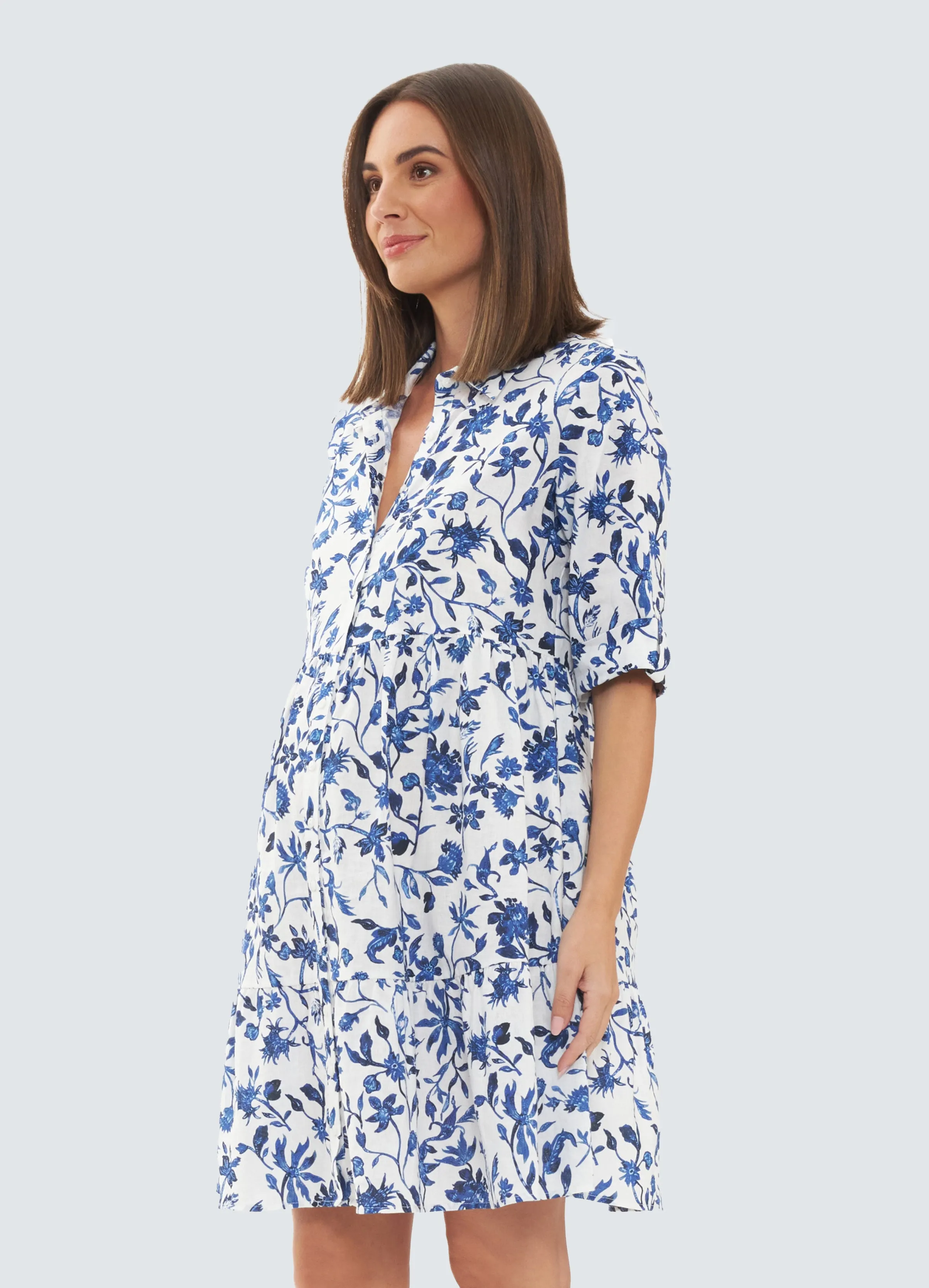 Ripe Maternity Bella Linen Maternity Dress