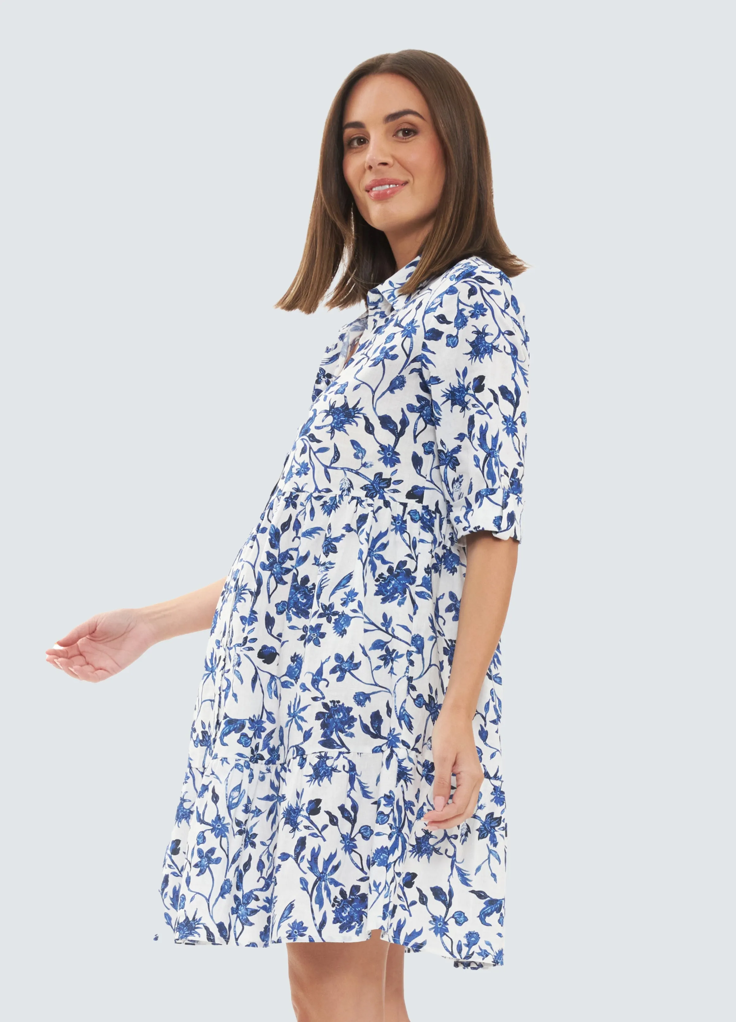 Ripe Maternity Bella Linen Maternity Dress