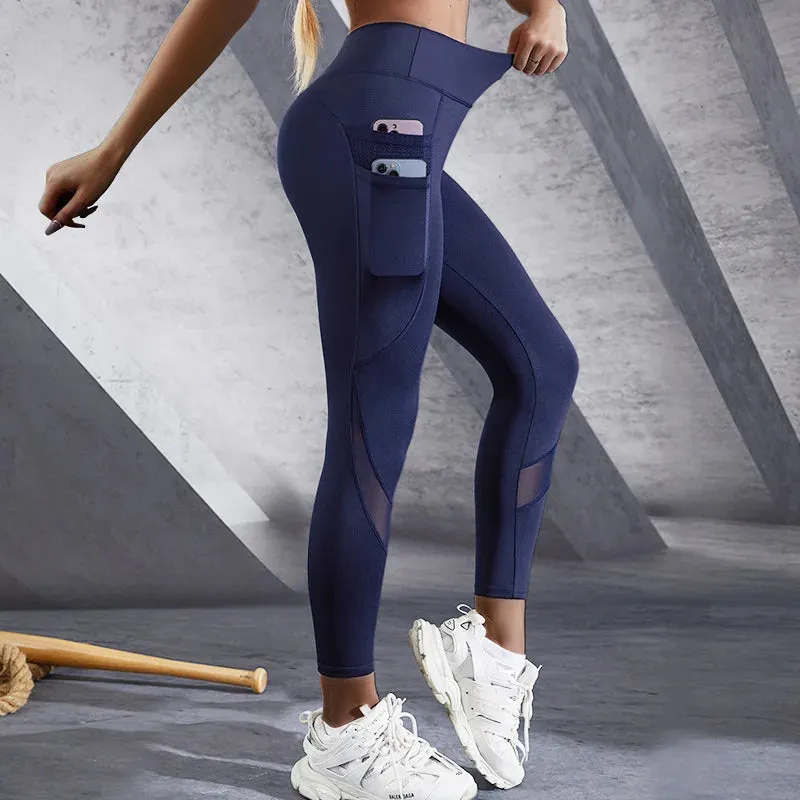 Seamless Leggings with Pocket Women Soft Workout Tights Fitness Outfits Yoga Pants High Waist Gym Wear Spandex Leggings New