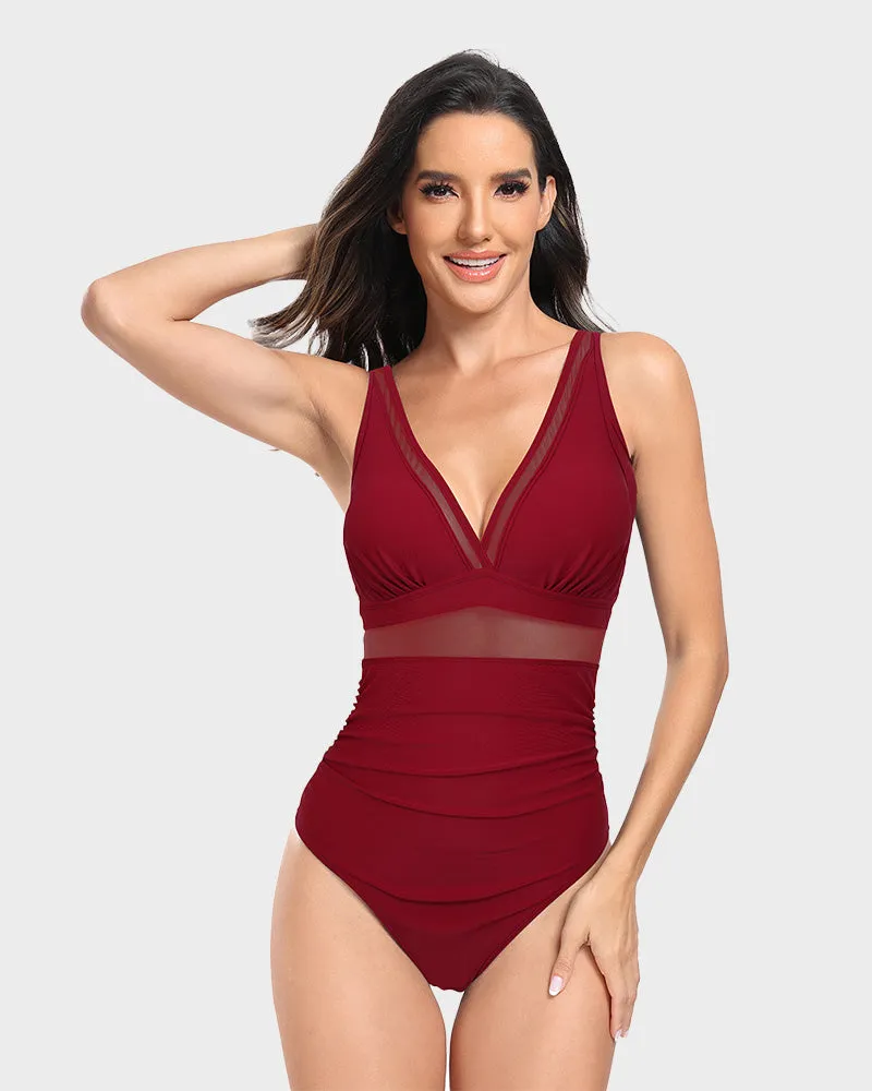 SheCurve® Sexy Mesh Tummy Control Swimsuit