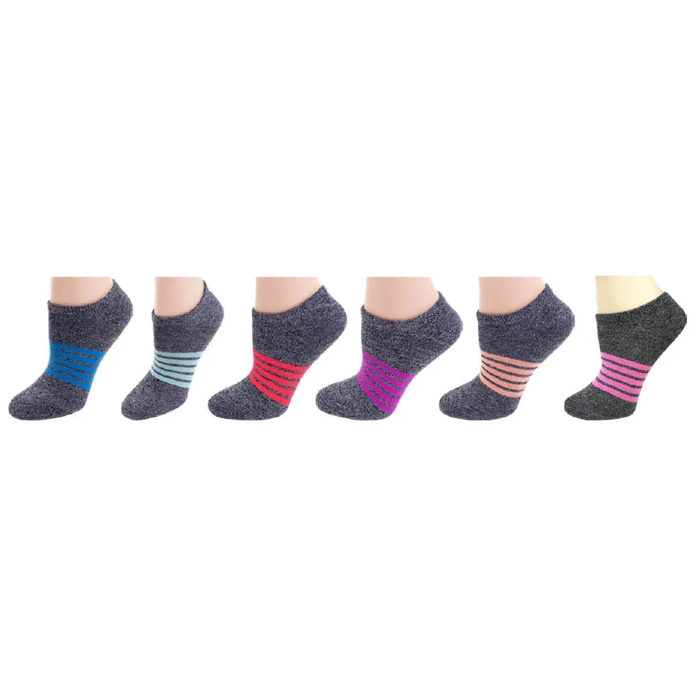 Sof Sole Women's Socks Lifestyle No Show 6-pack (3 colors/patterns)