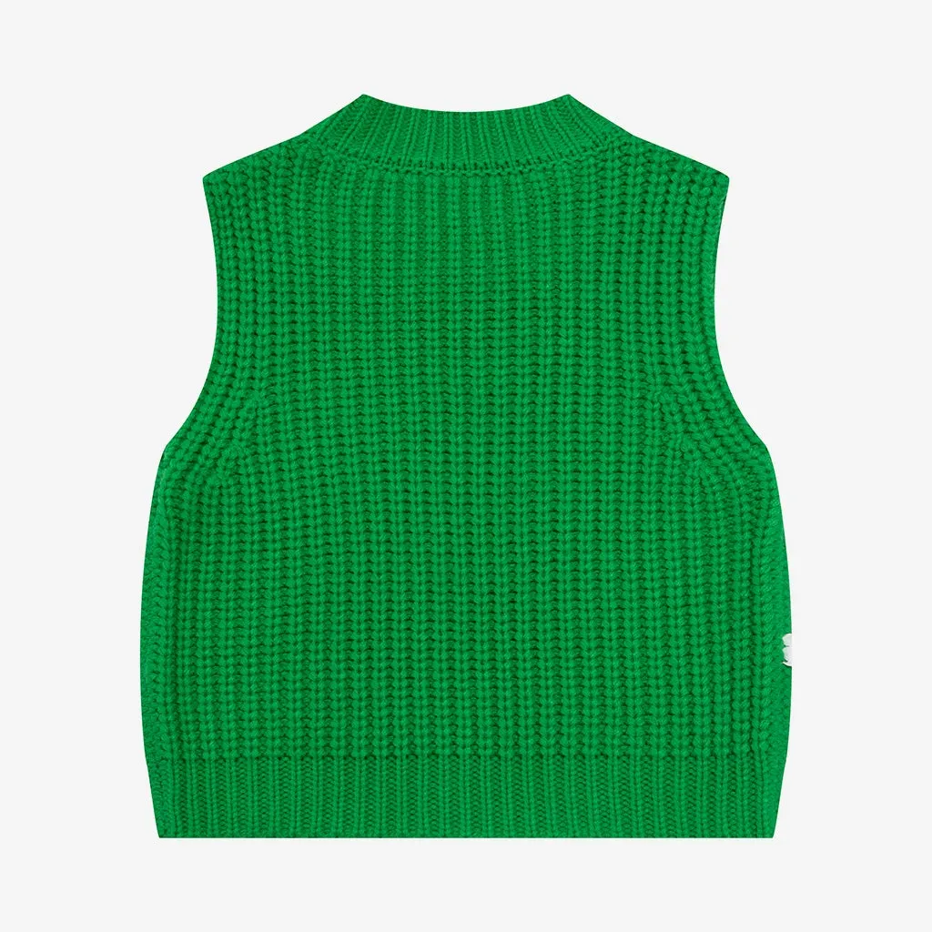 Solid Color Knit Vest