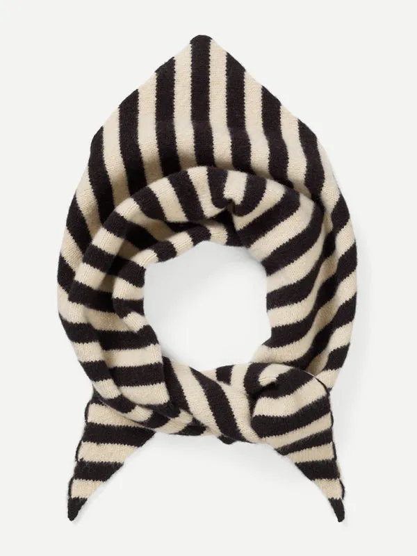 STRIPED TRIANGLE NECKERCHIEF GOLDEN EYE & OATMEAL