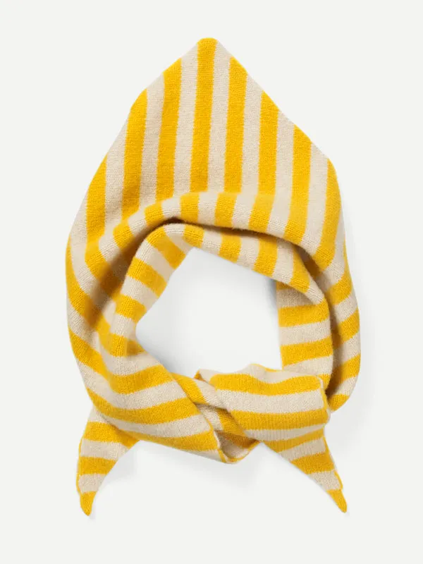 STRIPED TRIANGLE NECKERCHIEF GOLDEN EYE & OATMEAL