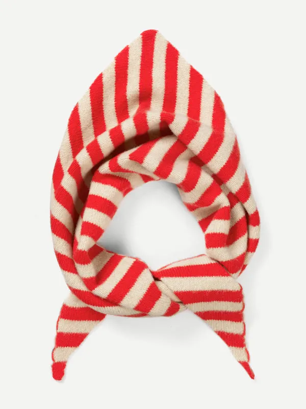 STRIPED TRIANGLE NECKERCHIEF GOLDEN EYE & OATMEAL