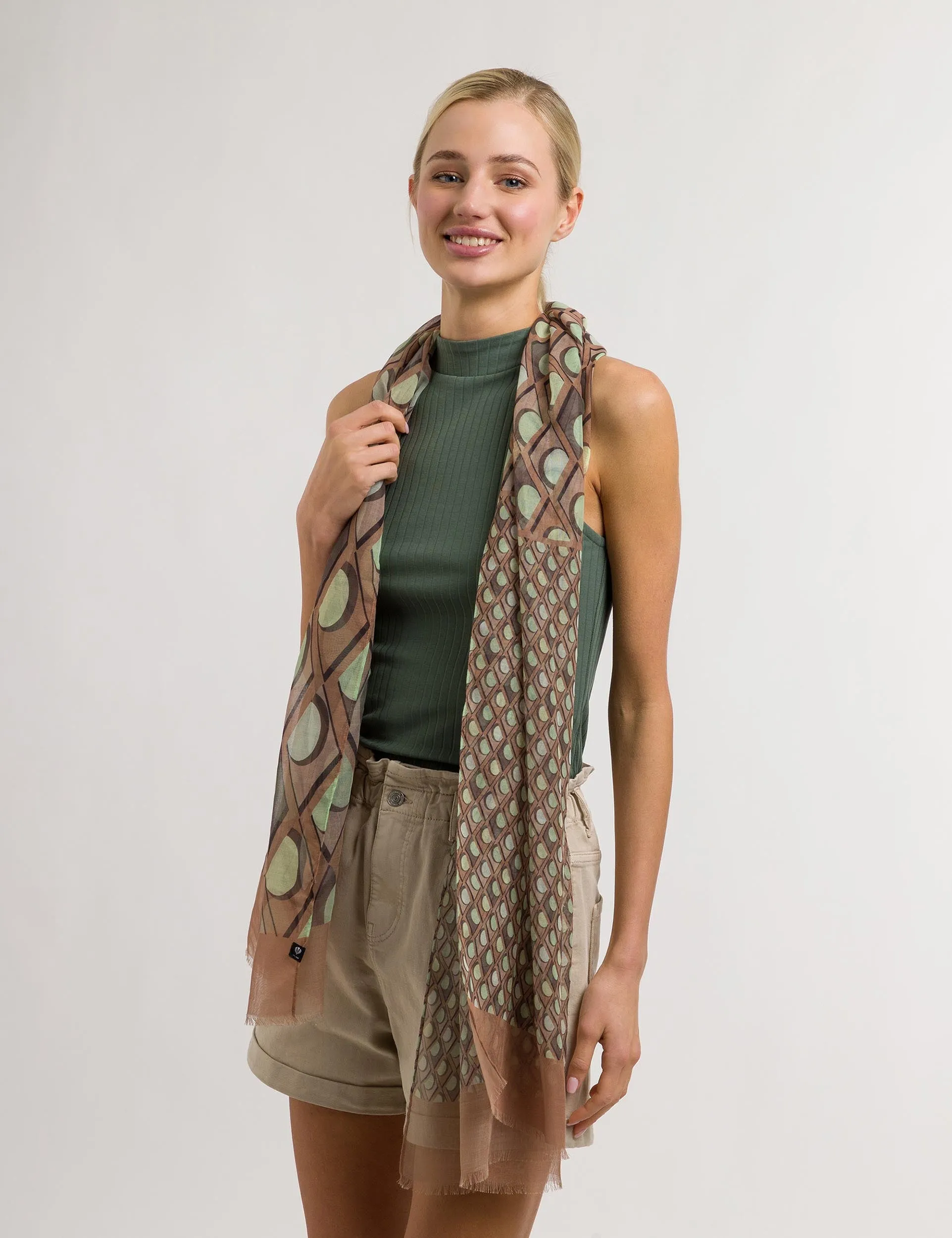 Sustainability Edition Geo Diamond Recycled Scarf