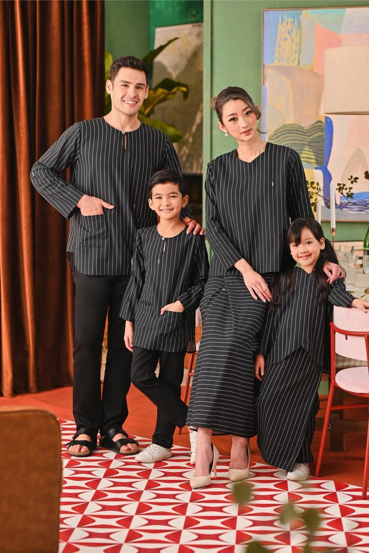 The Capai Caya Blouse - Black Pinstripe