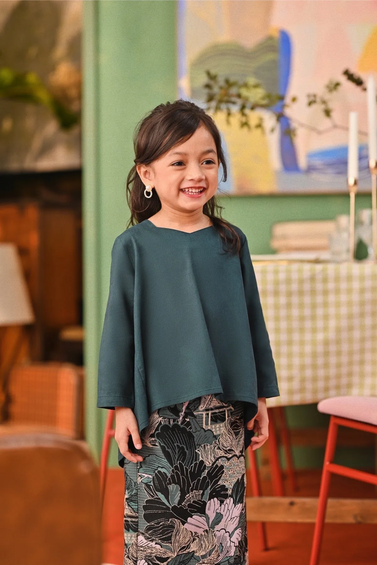 The Capai Foxy Blouse - Emerald Green