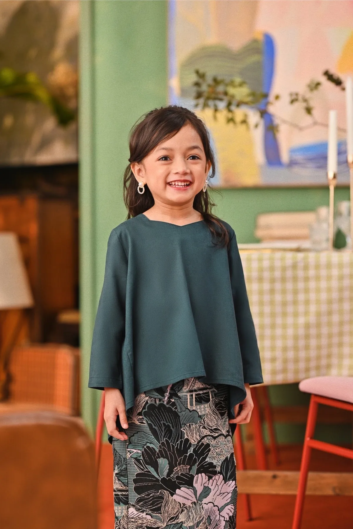 The Capai Foxy Blouse - Emerald Green