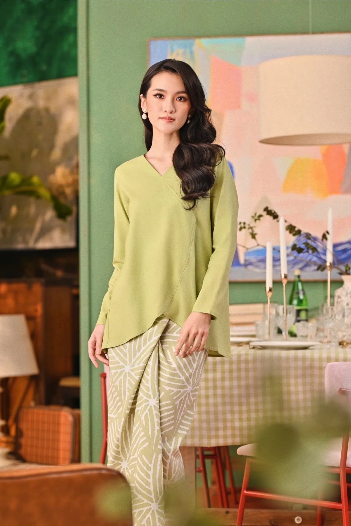 The Capai Women Caya Blouse - Tea Green