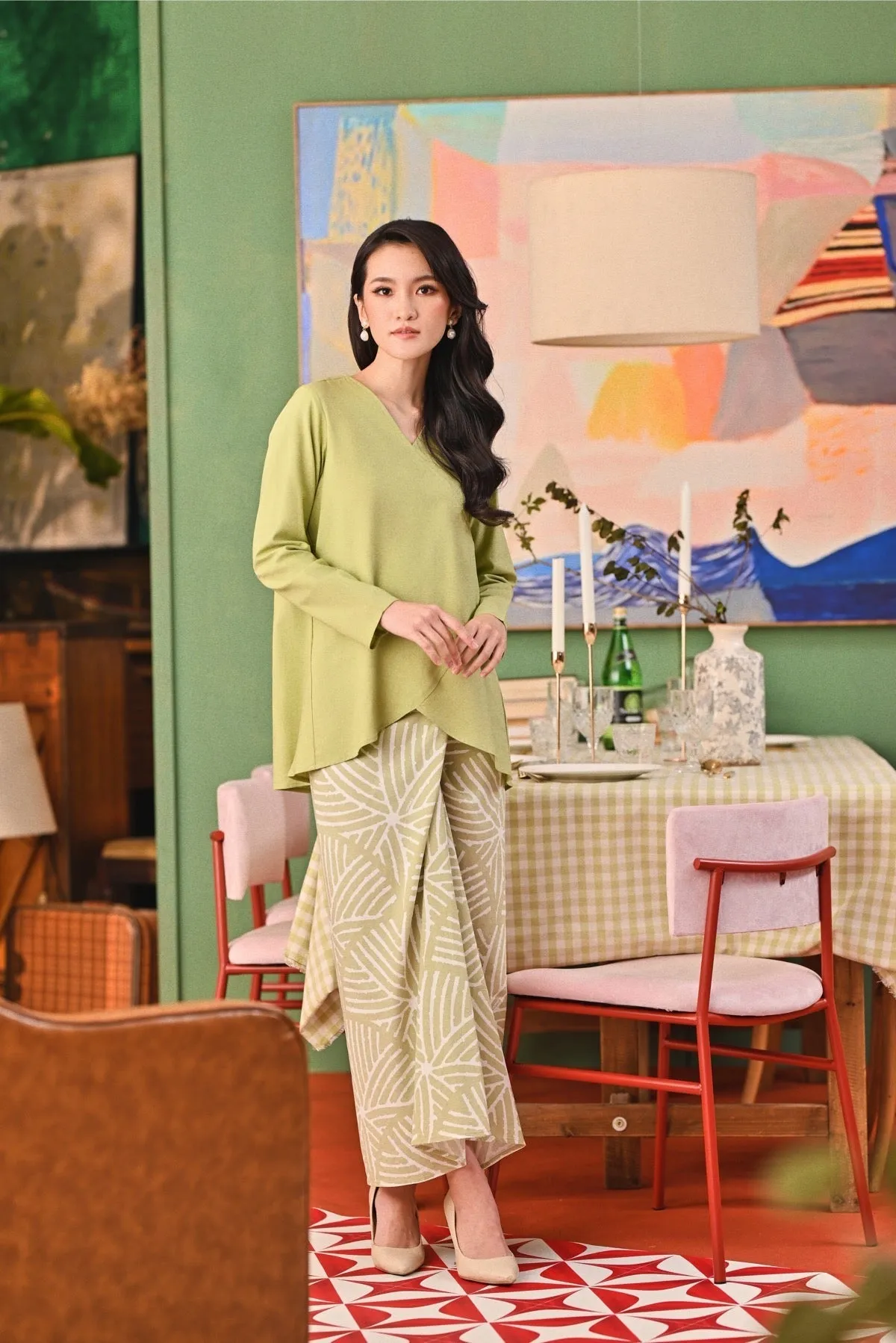 The Capai Women Caya Blouse - Tea Green