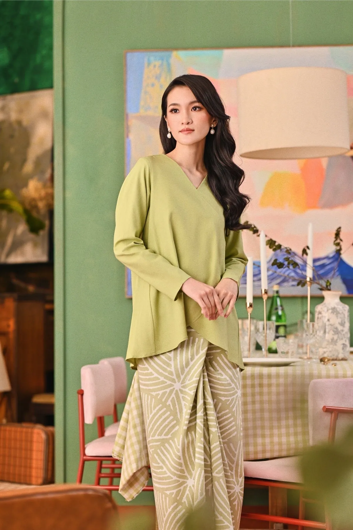 The Capai Women Caya Blouse - Tea Green