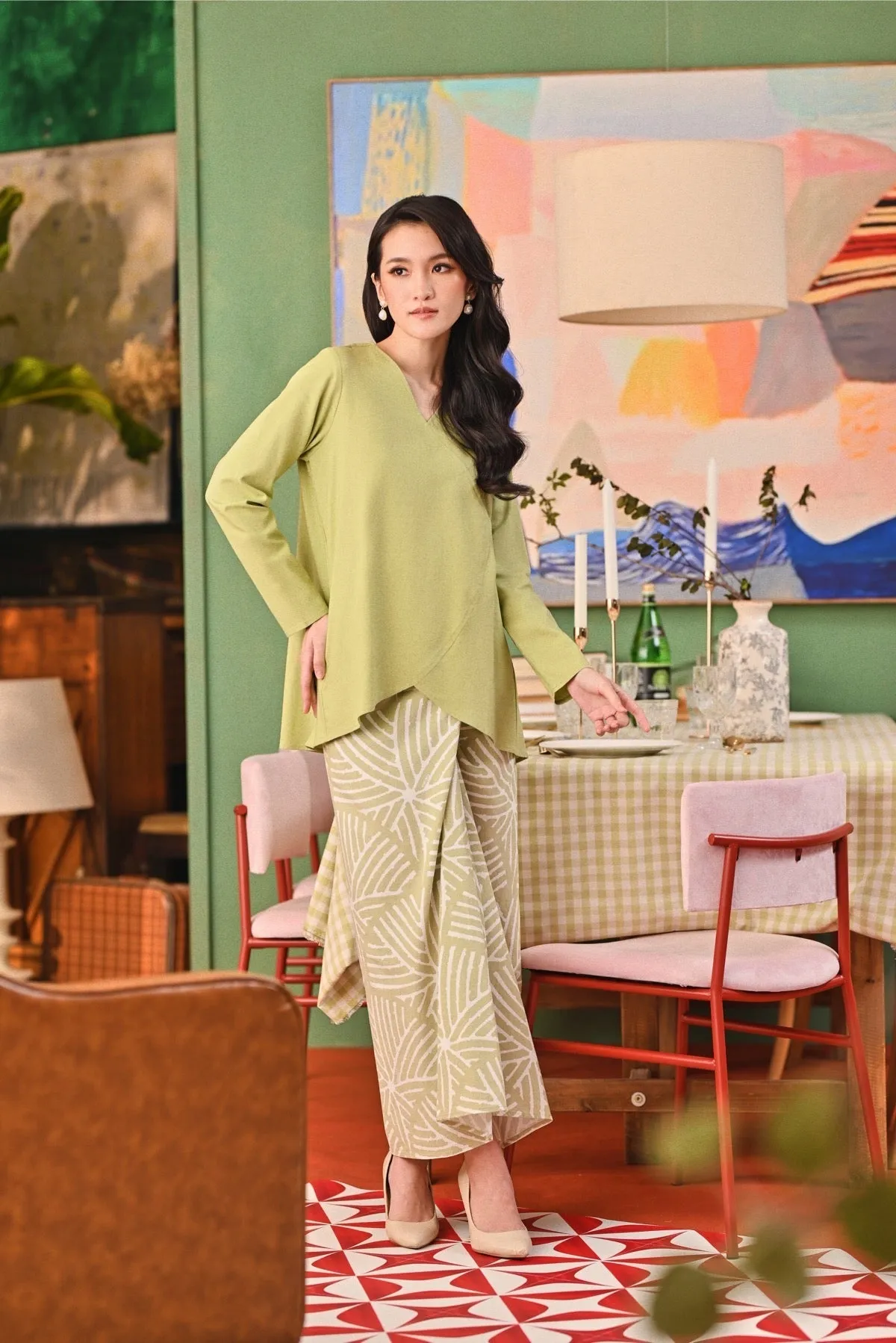 The Capai Women Caya Blouse - Tea Green