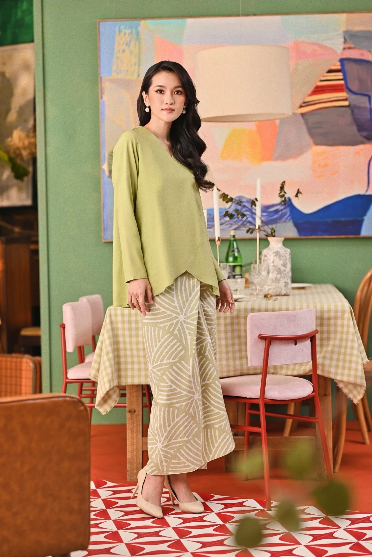 The Capai Women Caya Blouse - Tea Green