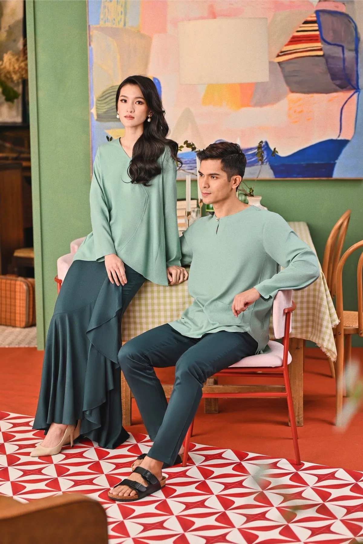 The Capai Women Caya Blouse - Vegan Green