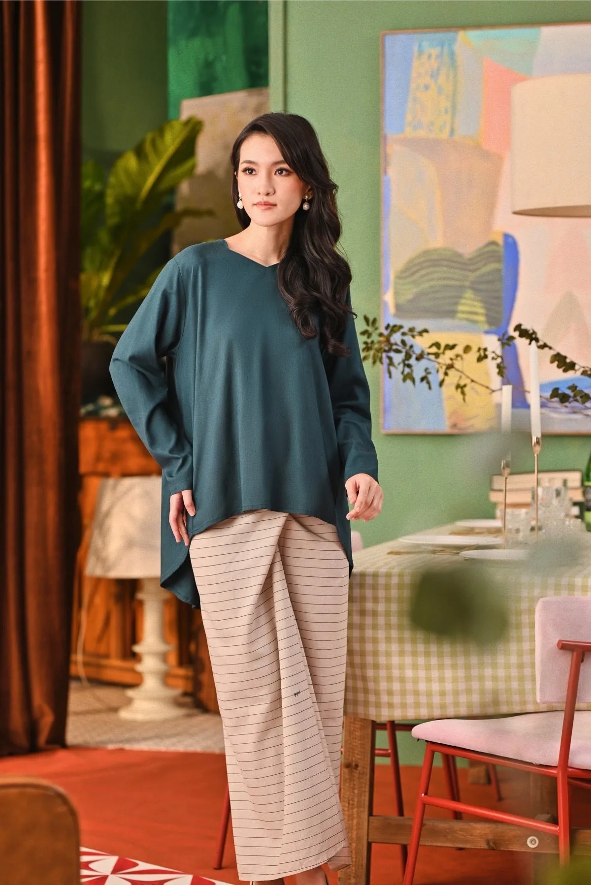 The Capai Women Foxy Blouse - Emerald Green