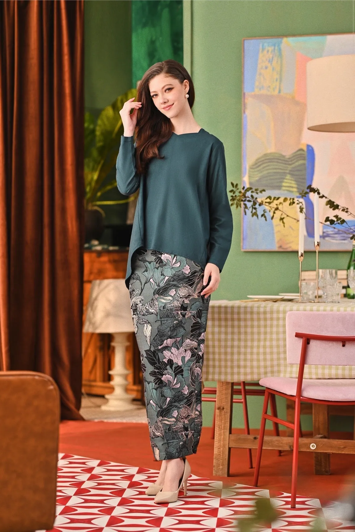 The Capai Women Foxy Blouse - Emerald Green