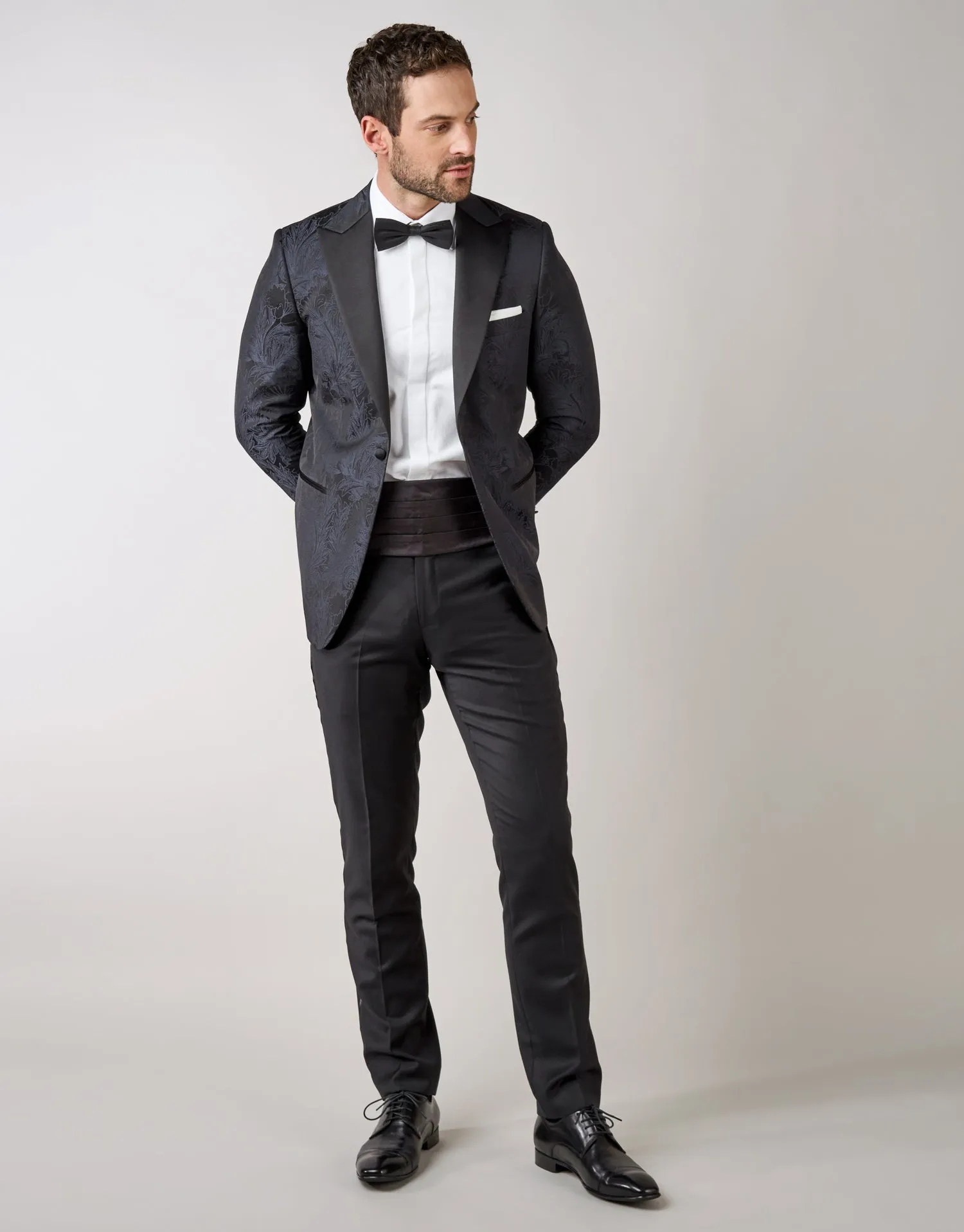 Trace Black & Blue Floral Dinner Jacket