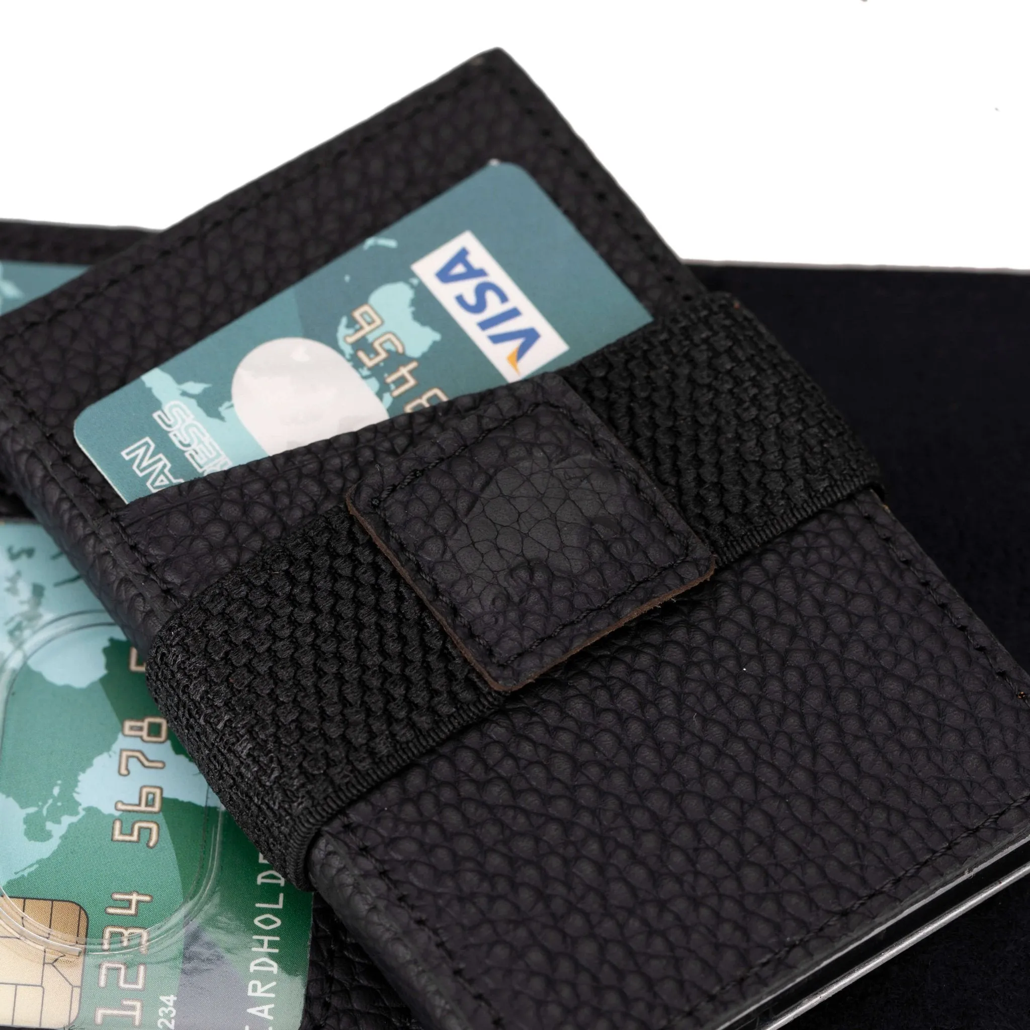 Wade Detachable Mini Wallet with RFID, Pebble Black