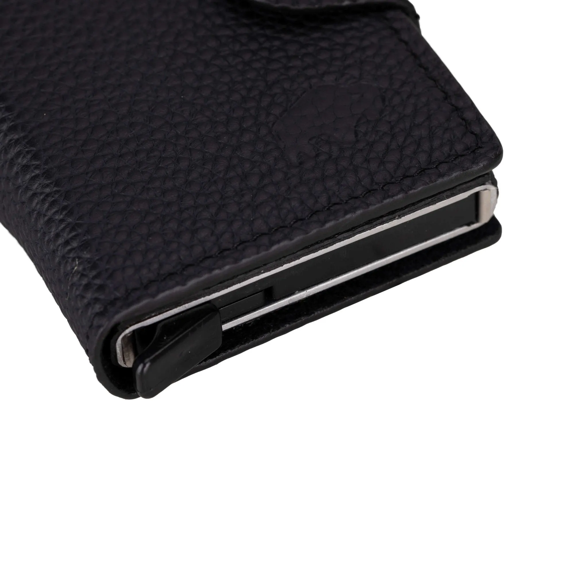 Wade Detachable Mini Wallet with RFID, Pebble Black