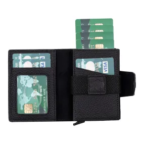 Wade Detachable Mini Wallet with RFID, Pebble Black