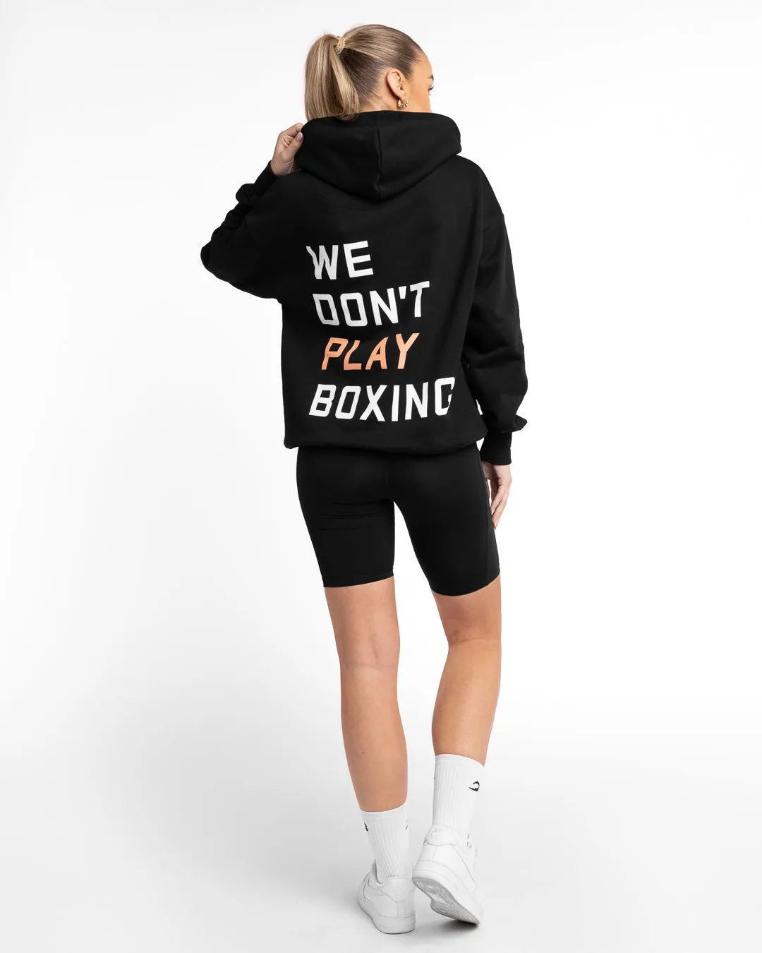 We Don't Play Boxing Oversized Hoodie - Black