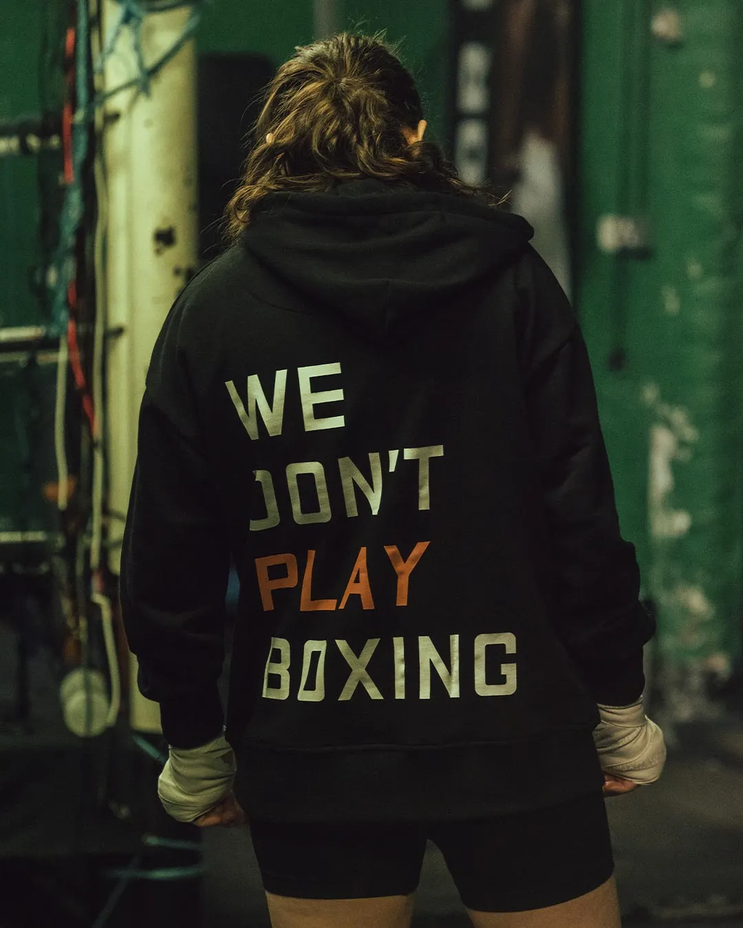 We Don't Play Boxing Oversized Hoodie - Black