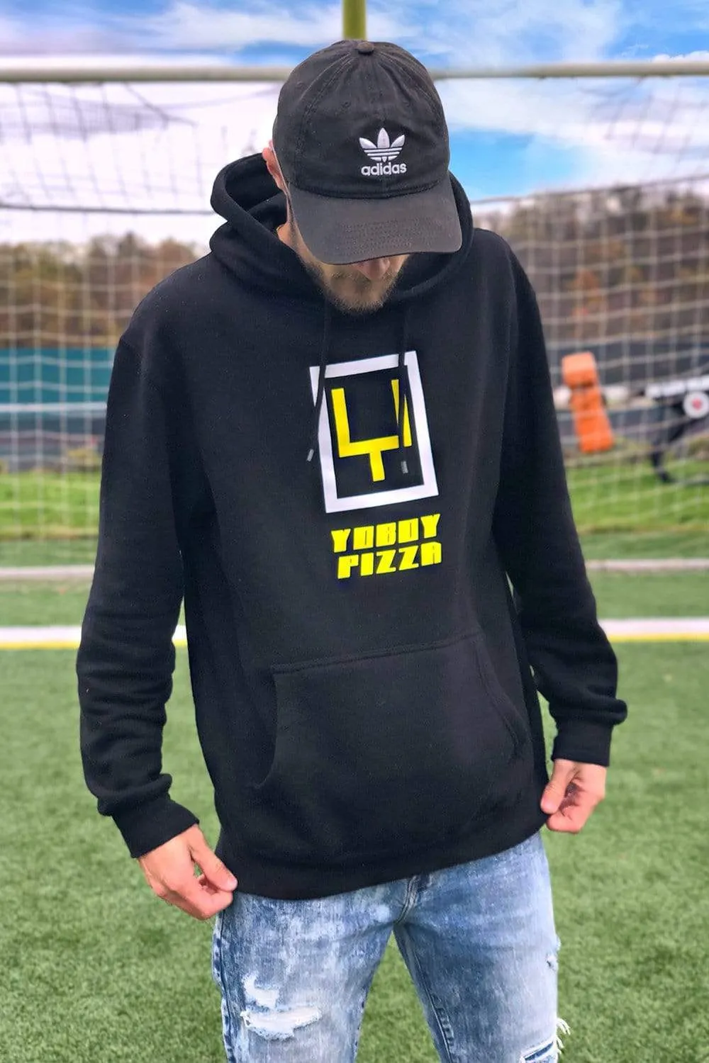 YOBOY PIZZA Limited Edition Field Goal Black Hoodie