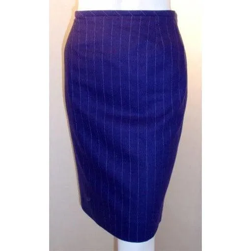 YVES SAINT LAURENT 1990s 3 pc Purple Pinstripe Suit Set | Size 38