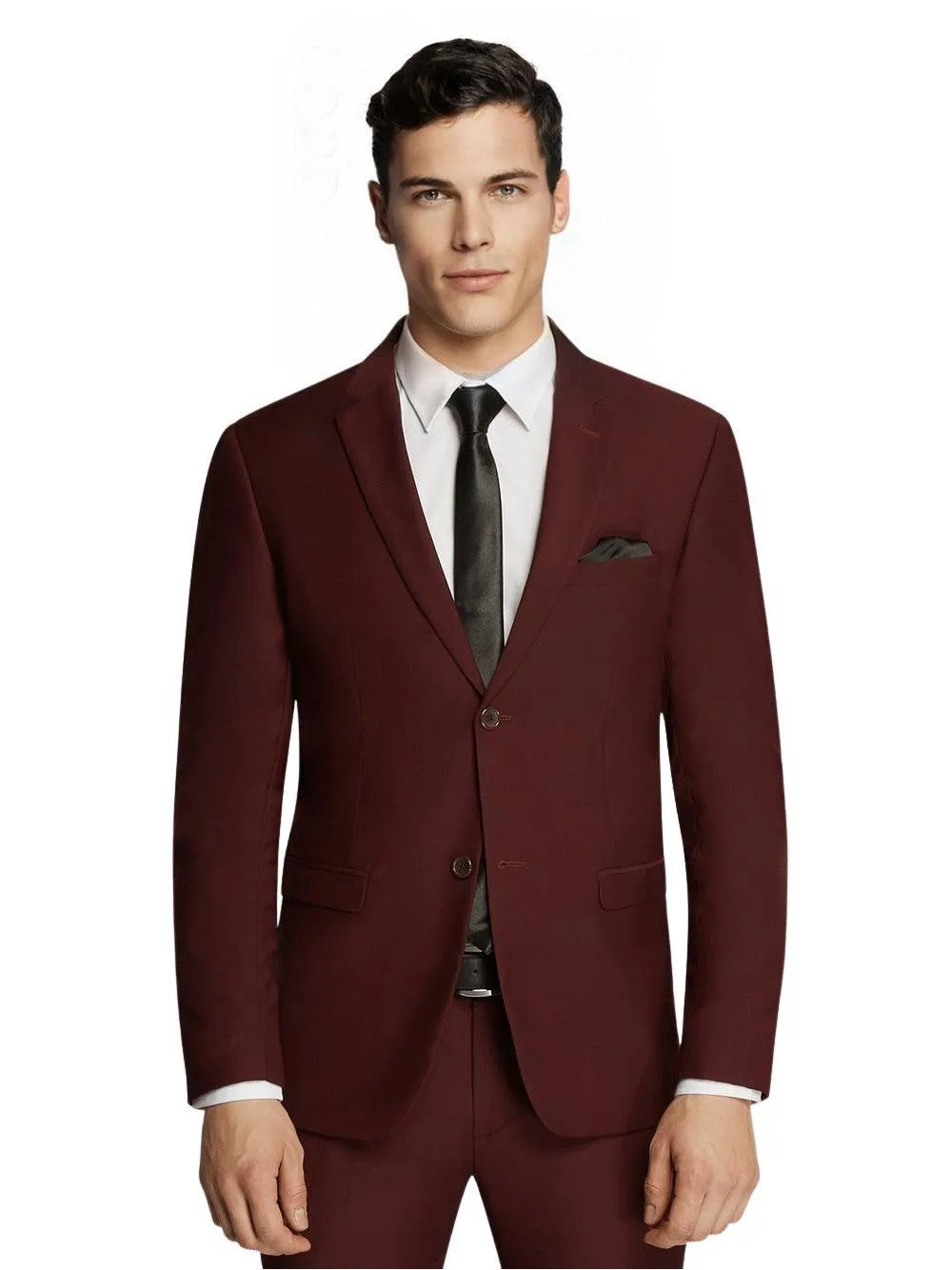 Zander Maroon Slim Suit